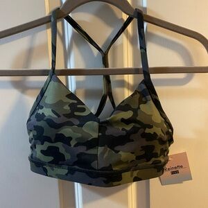 Fleo Green Camo Reinette Sports Bra